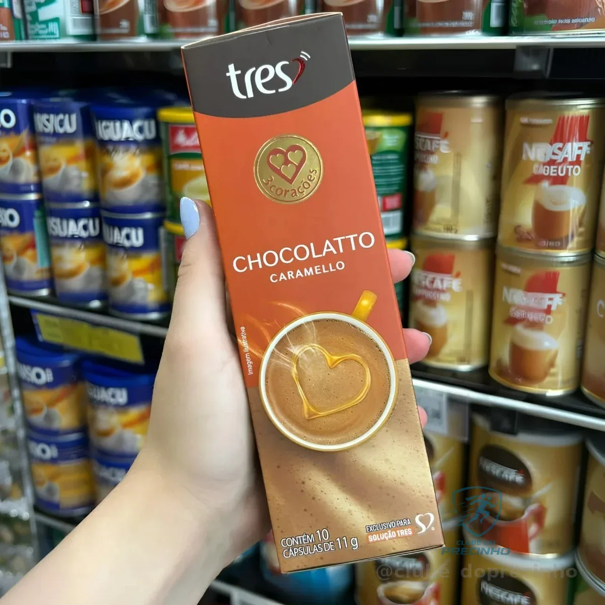 3 Corações Cápsula Chocolatto Caramelo TRES - 10 unidades