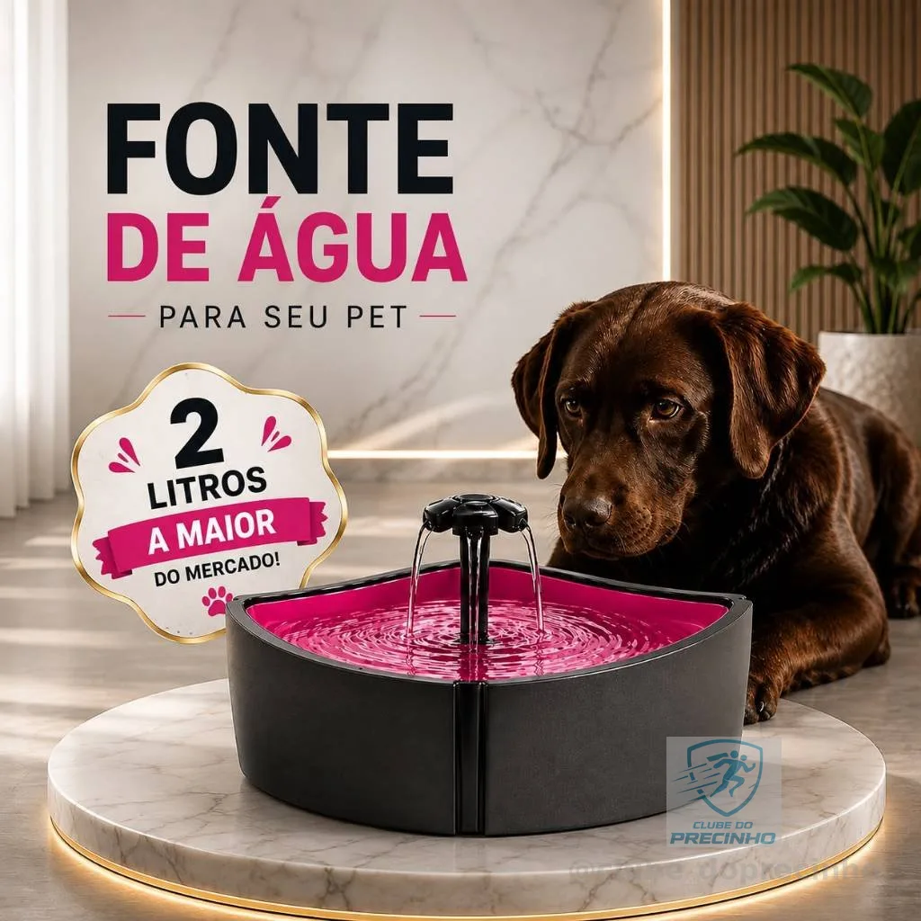 Fonte De Água Bebedouro Para Gatos E Cães 1 Ou 2 Litros Bivolt Mec Pet