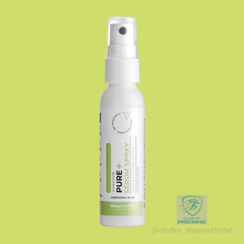 Pure+ Sérum Spray para Alívio de Coceiras, Irritações, Pele Sensível | Cães e Gatos | Wesen Green