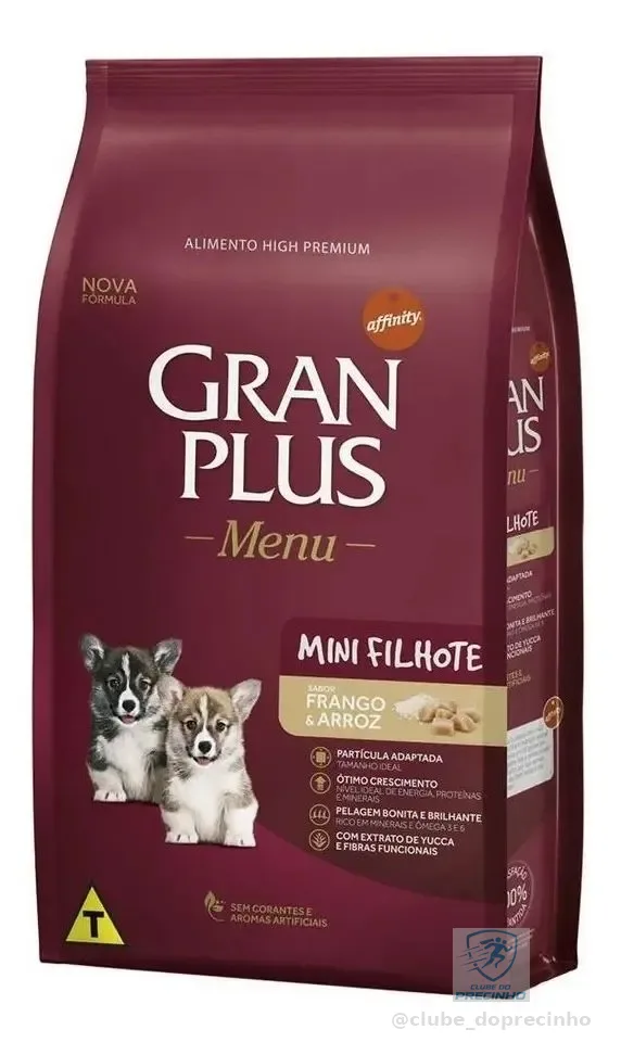 Ração Para Cães Mini Filhotes Frango E Arroz 3kg Gran Plus