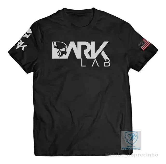 Camiseta Dry-fit  Preta Caveira Unisex Dark Lab