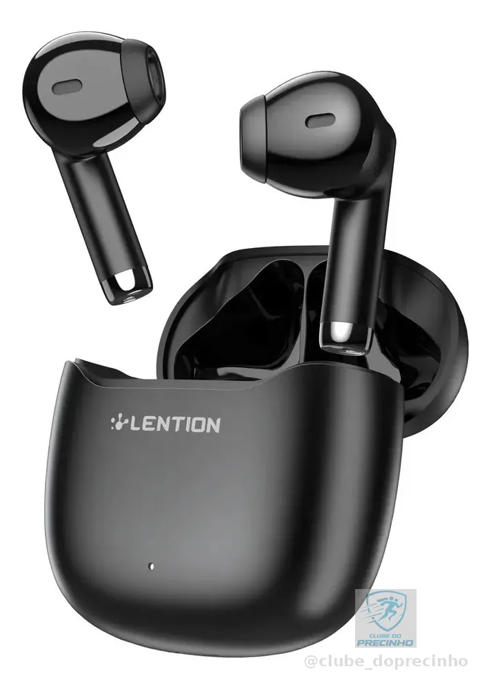 Fone de Ouvido Bluetooth 6.0 TWS 28h Bateria Som Imersivo Conexão Rápida Compatível iPhone/Android Samsung Xiaomi Preto