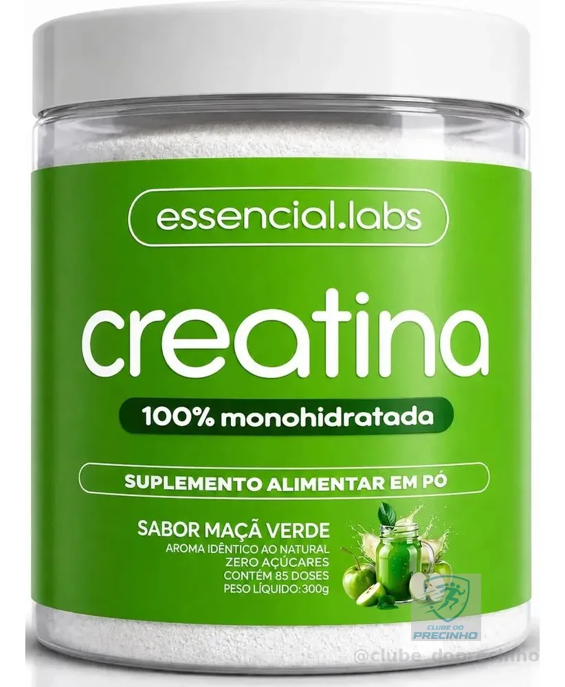 CREATINA MONOHIDRATADA 100% Pura - Sabor Maçã Verde - 300g