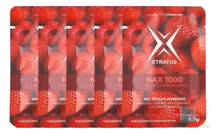 Xtratus Nax1000 Sais Minerais Frutas Vermelhas 8,7g Kit 5 Frutas Vermelhas