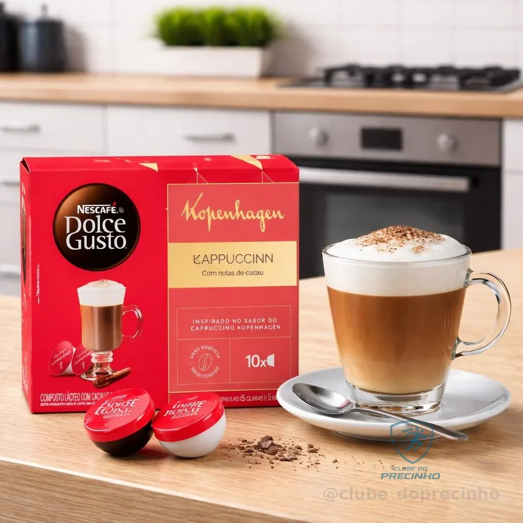 Cappuccino em Cápsula Kopenhagen Nescafé Dolce Gusto Caixa 135g 10 Unidades