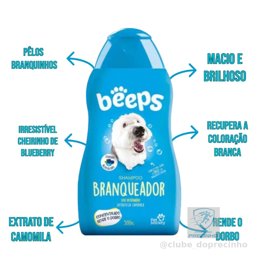 Shampoo Branqueador Para Cachorro E Gatos Beeps Pet Society