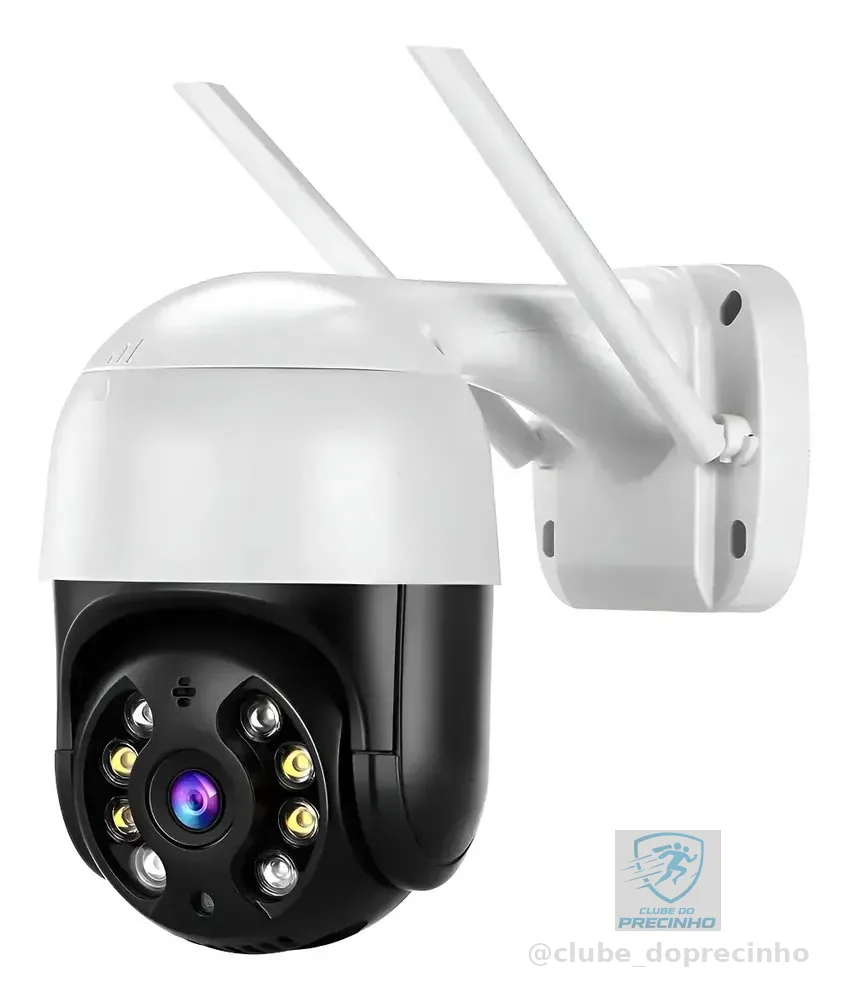 Câmera de Segurança Ip A8 App Icsee Full Hd Wifi 360 Branco/Preto G.Eye
