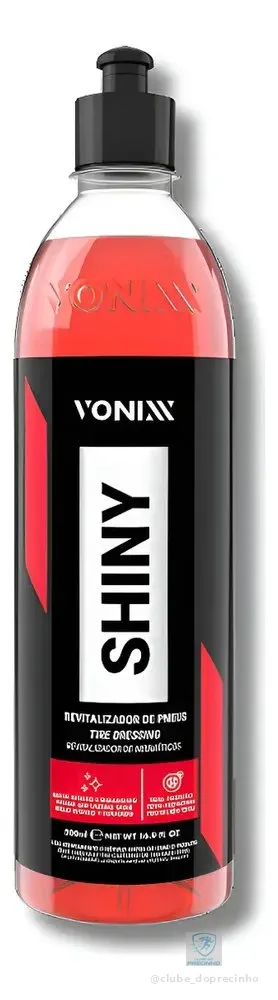 Shiny Revitalizador Pneu Pretinho Longa Duração Vonixx 500ml