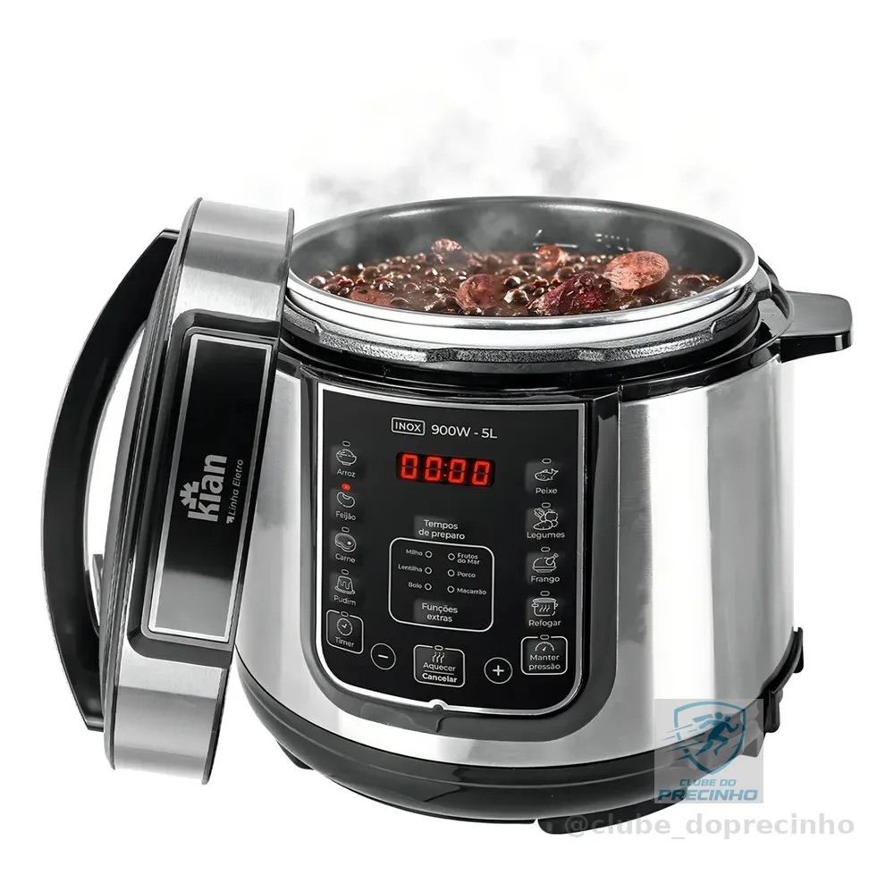 Panela De Pressão Elétrica 5 Litros Kian Inox