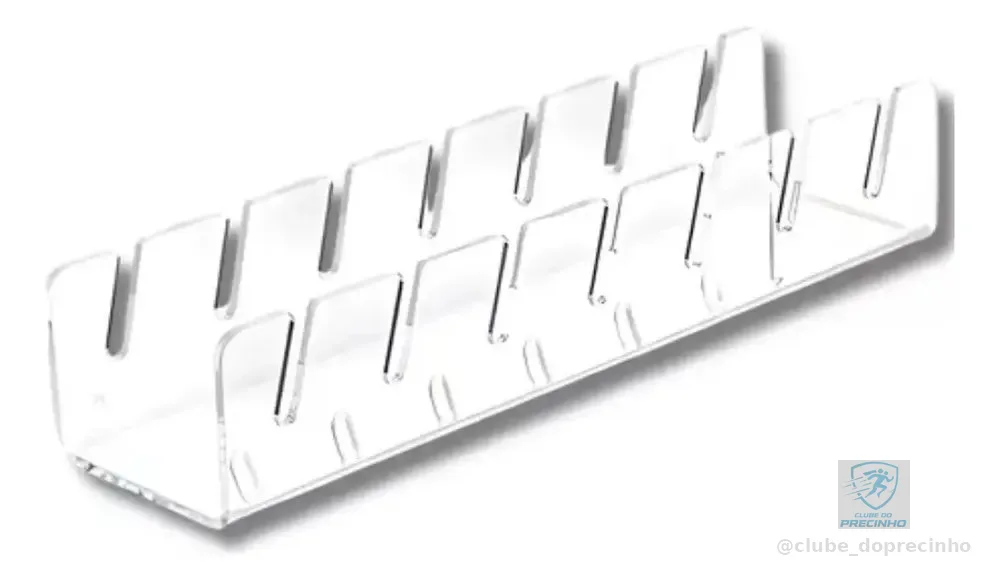 Suporte Organizador De Bonés Slim Em Acrílico 3mm Expositor Cor Transparente