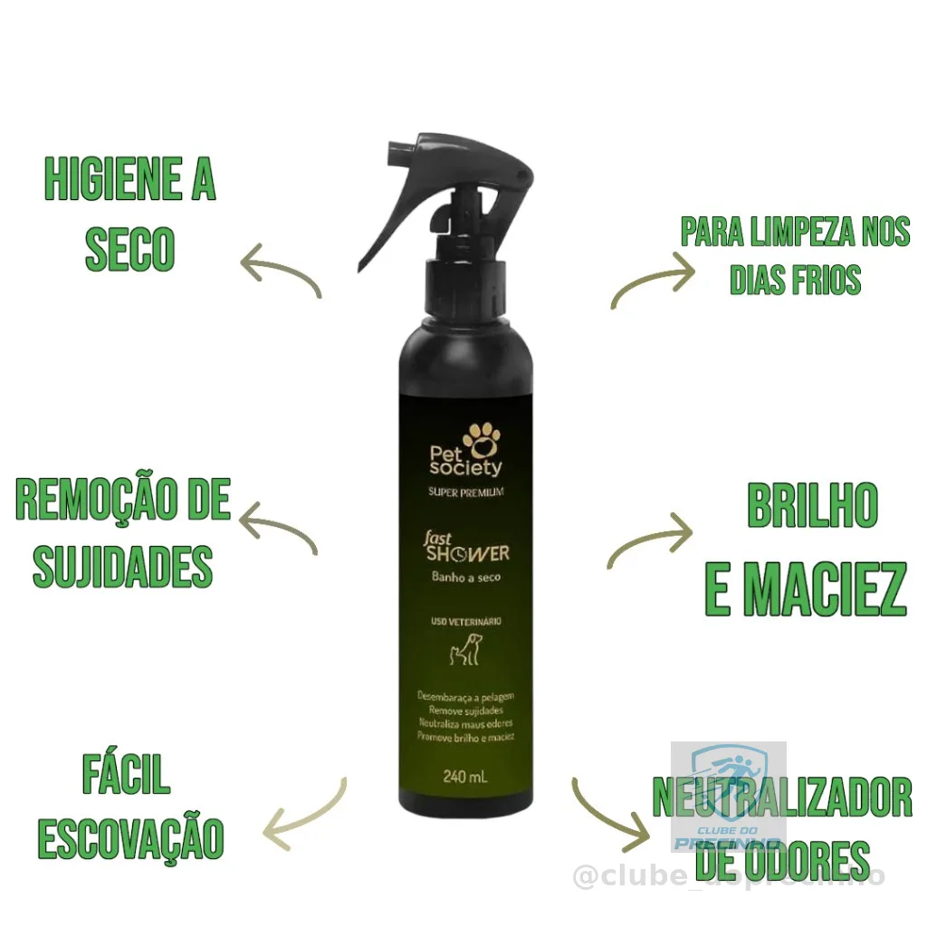 Banho A Seco  Pet Society Fast Shower Cachorro HydraFull