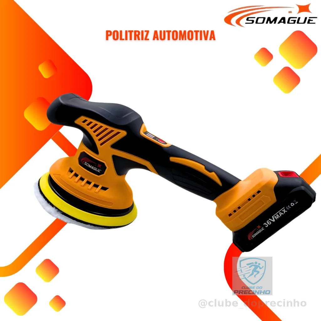 Politriz Automotiva Lixadeira Orbital Sem Fio 2 Baterias