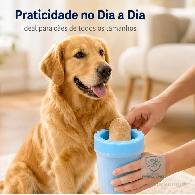 Copo Limpa Patas Silicone Lava Pata Pet Cachorro Gato Portátil Passeio