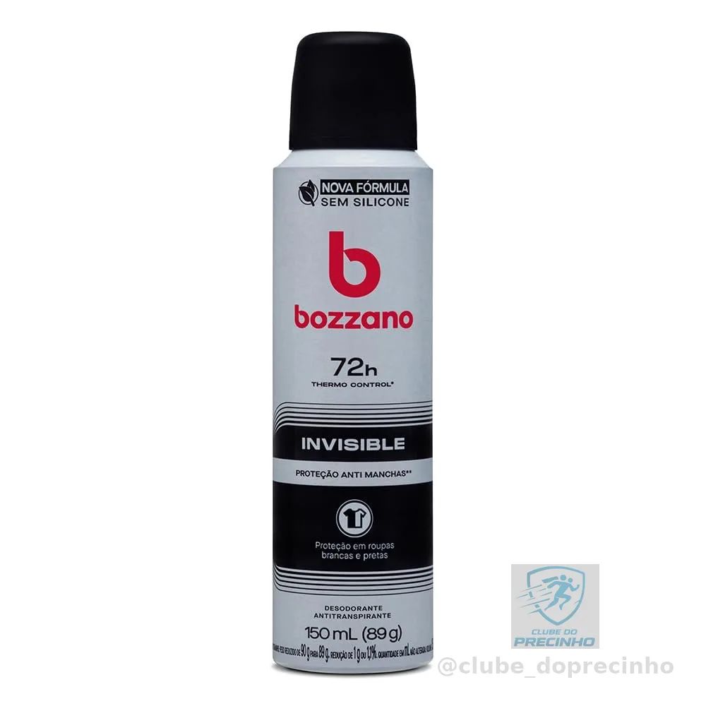 Desodorante Bozzano Aerossol Antitranspirante Masculino Invisible 150ml