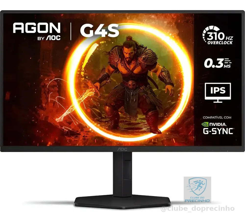 Monitor Gamer AOC AGON G4S 25" 310Hz 0.3ms HDR400 IPS Base Ajustável 25G4S/P Preto