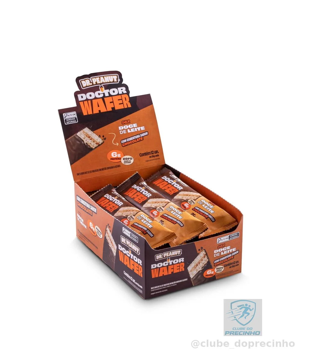 Doctor Peanut Wafer Sabor Doce de Leite Display 12un x 25g
