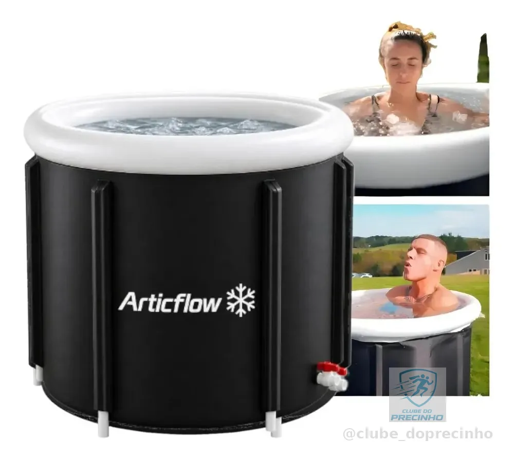 Banheira Piscina Imersão Gelo Crioterapia Recovery Muscular Preto
