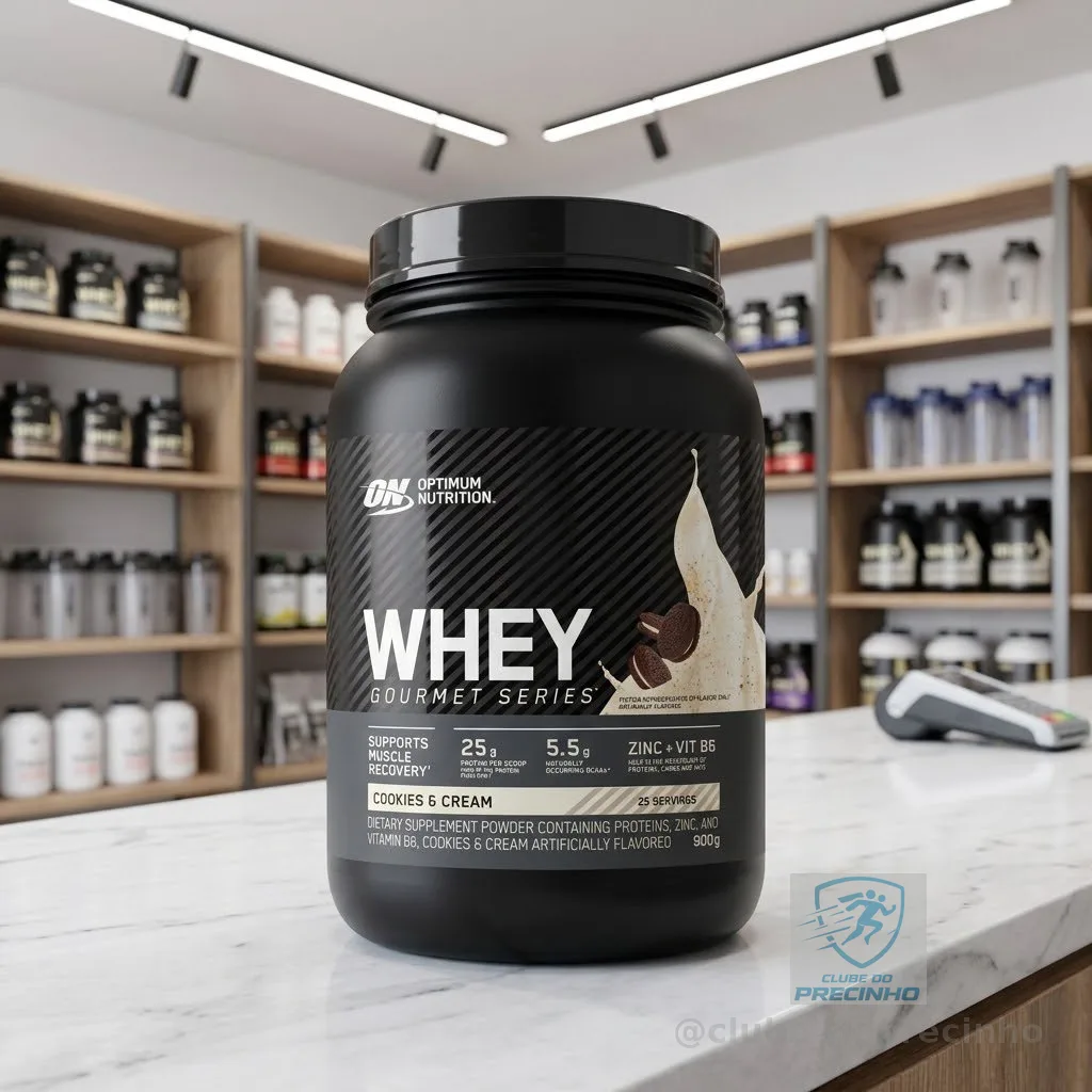 Whey Gourmet Series 900g 25 Serv Optimum Nutrition com sabor de creme