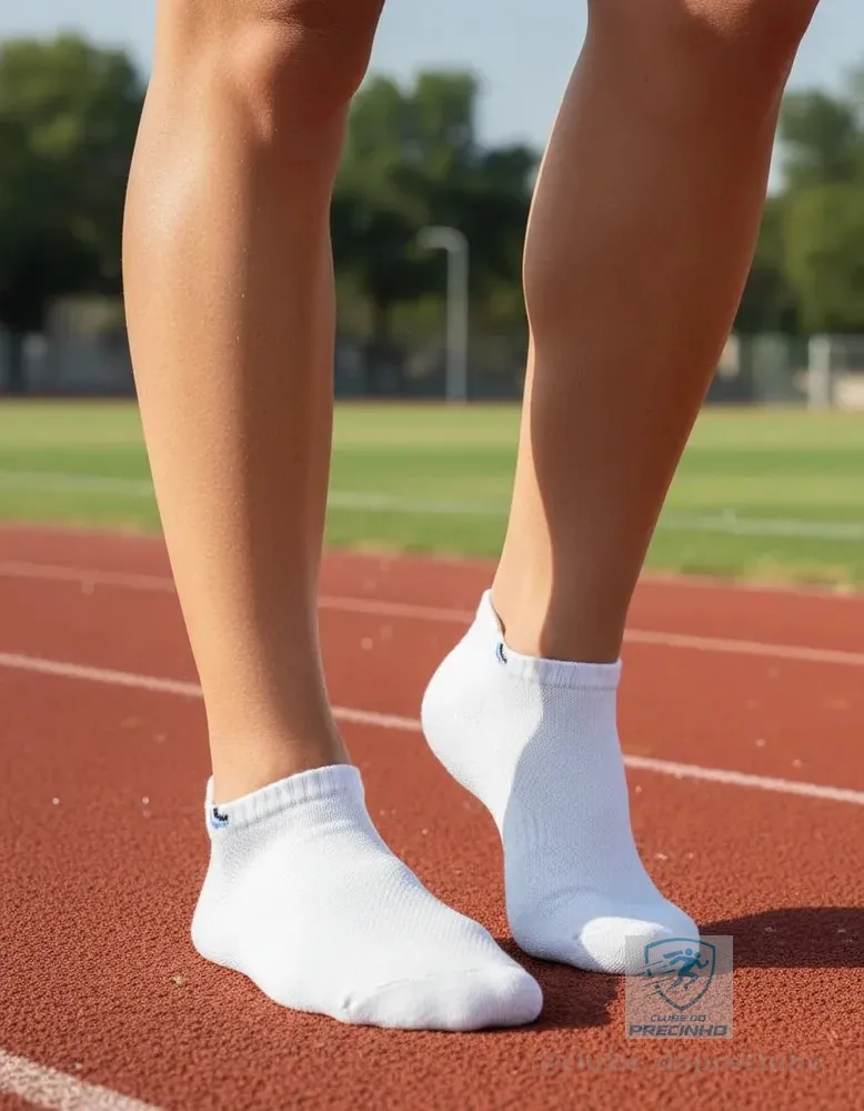 Kit 6 Pares De Meias Cano Curto Unissex Sport Lupo Branco Liso 37-40