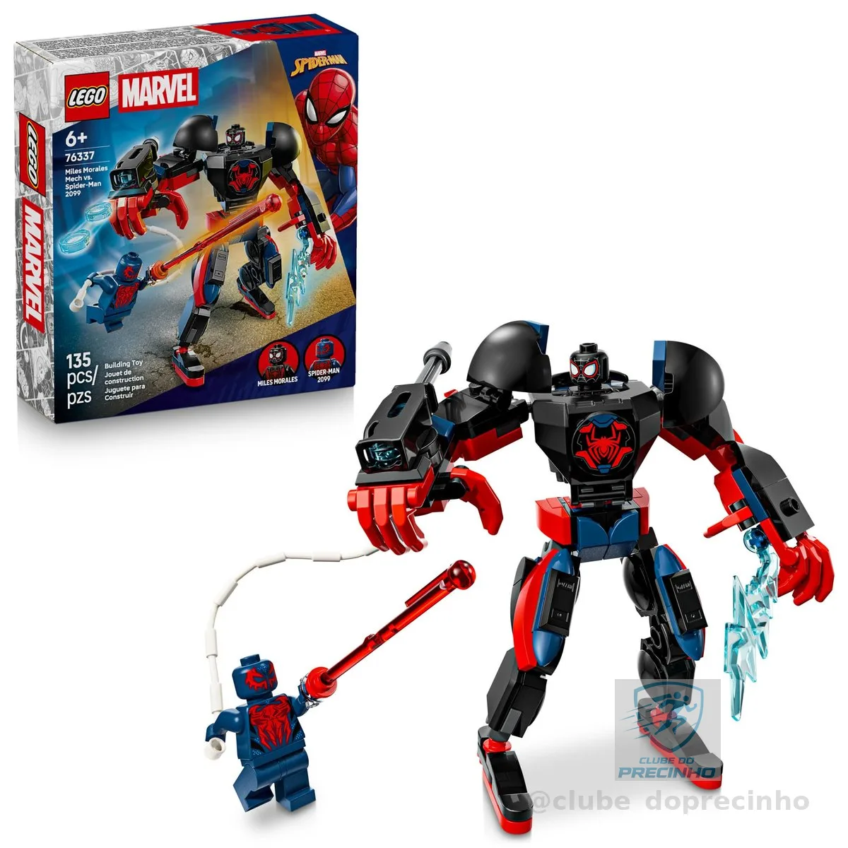 LEGO Marvel Robô do Miles Morales vs. Spider-Man 76337 2099 (135 Peças)