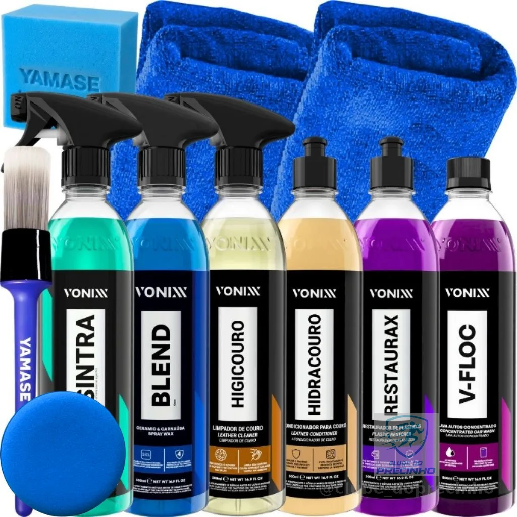 Kit Lavagem Automotiva Completa Profissional Produtos Vonixx