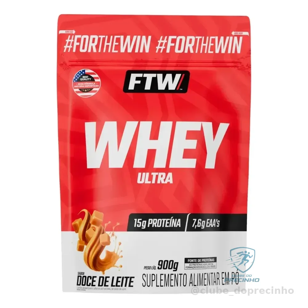 Whey Concentrado Ultra Protein Refil 900g Sabor Doce De Leite - Ftw