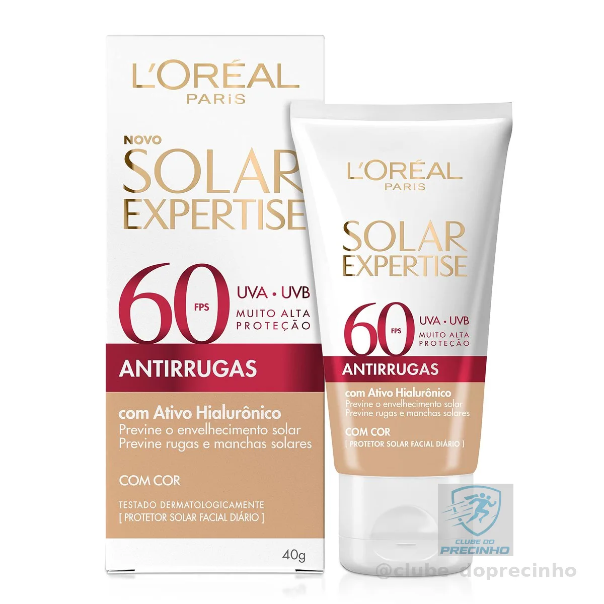 Protetor Solar Facial L'Oréal Paris Solar Expertise Antirrugas Fps 60 Com Cor 40G