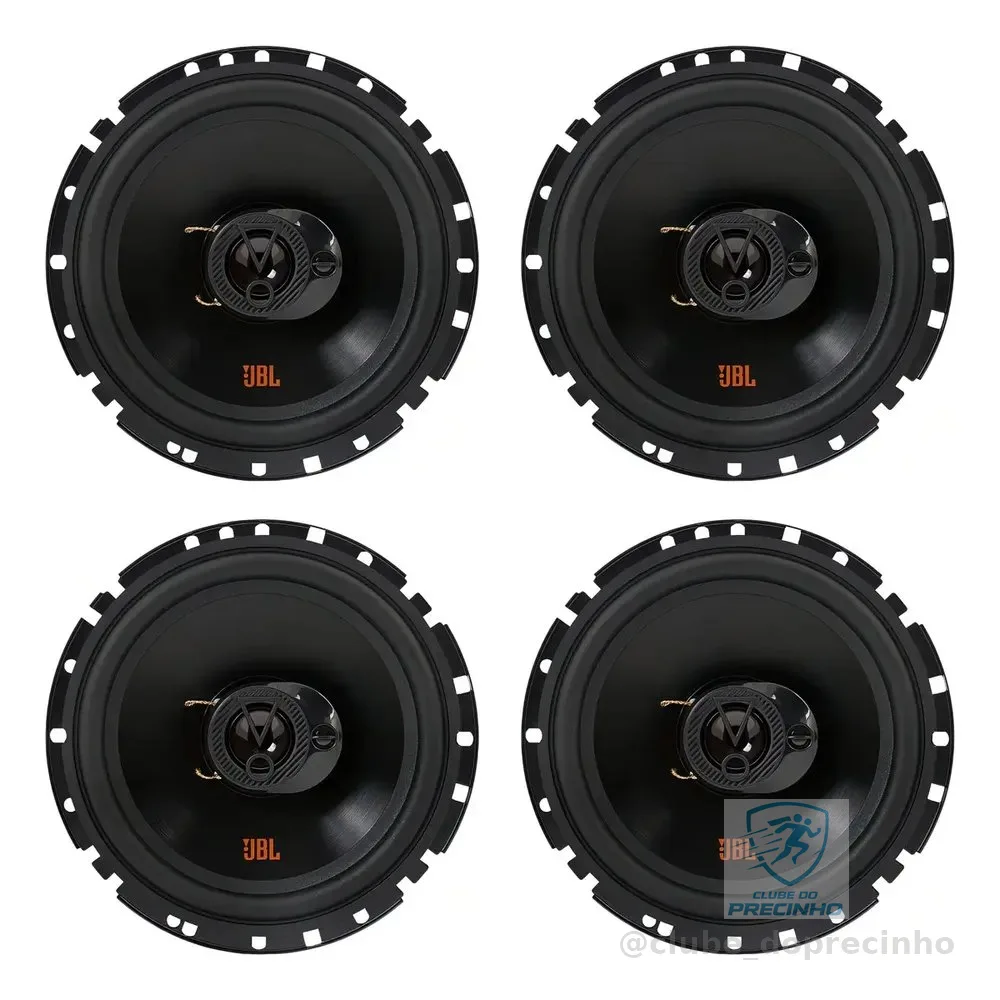 Kit 4 Falantes 6 Polegadas Jbl 6trfx55 Triaxial 220w 4 Ohms Cor Preto