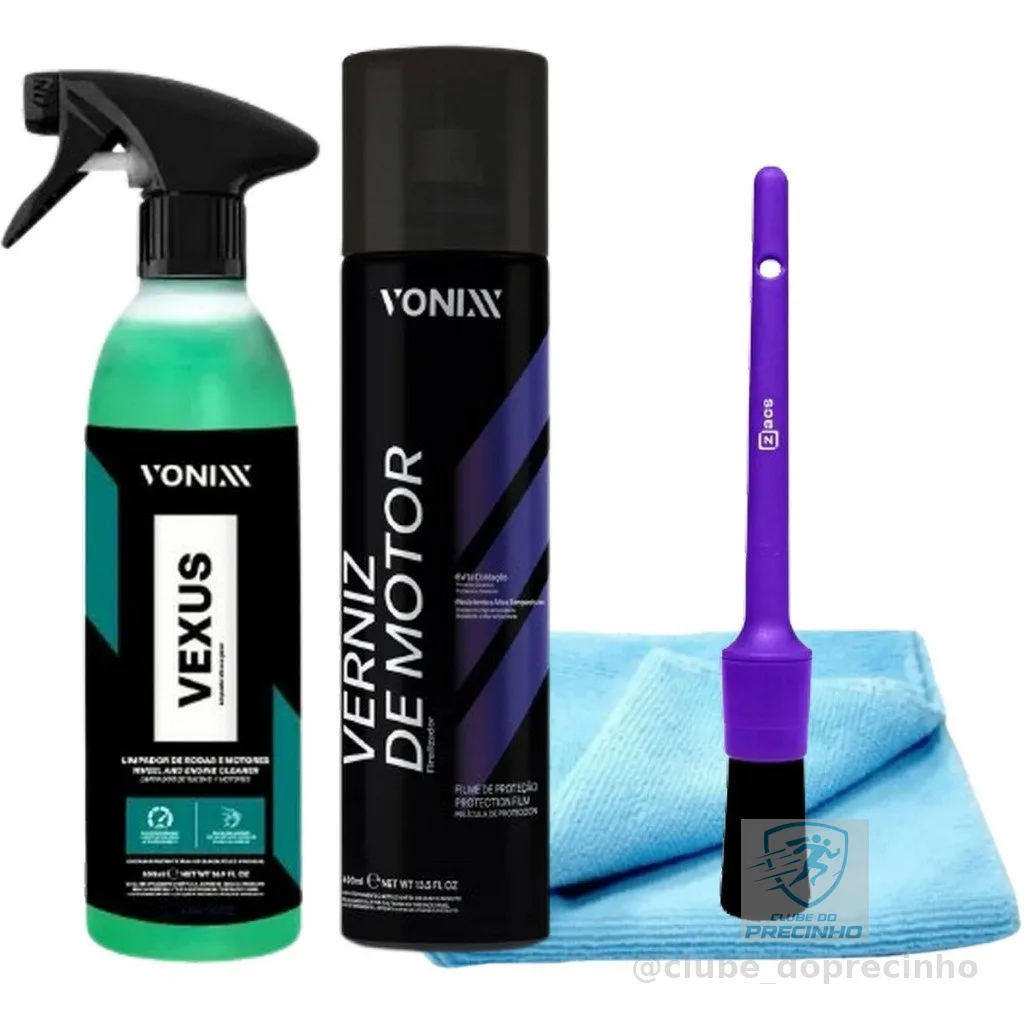 Kit Verniz de Motor Aerosol Vonixx + Vexus Vonixx 500ml o seu Motor Merece
