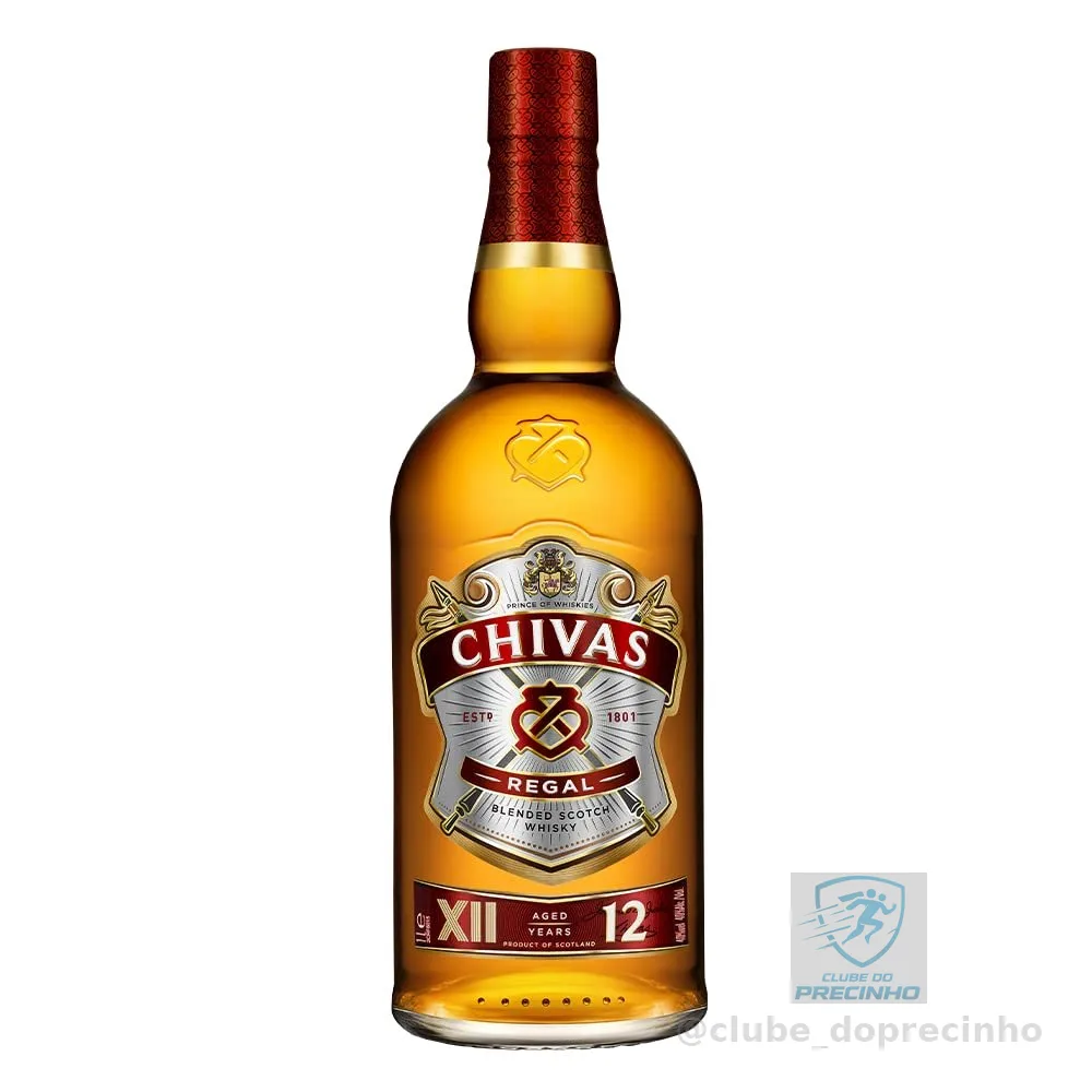 Whisky Chivas Regal 12 anos Blended Escocês - 1 litro
