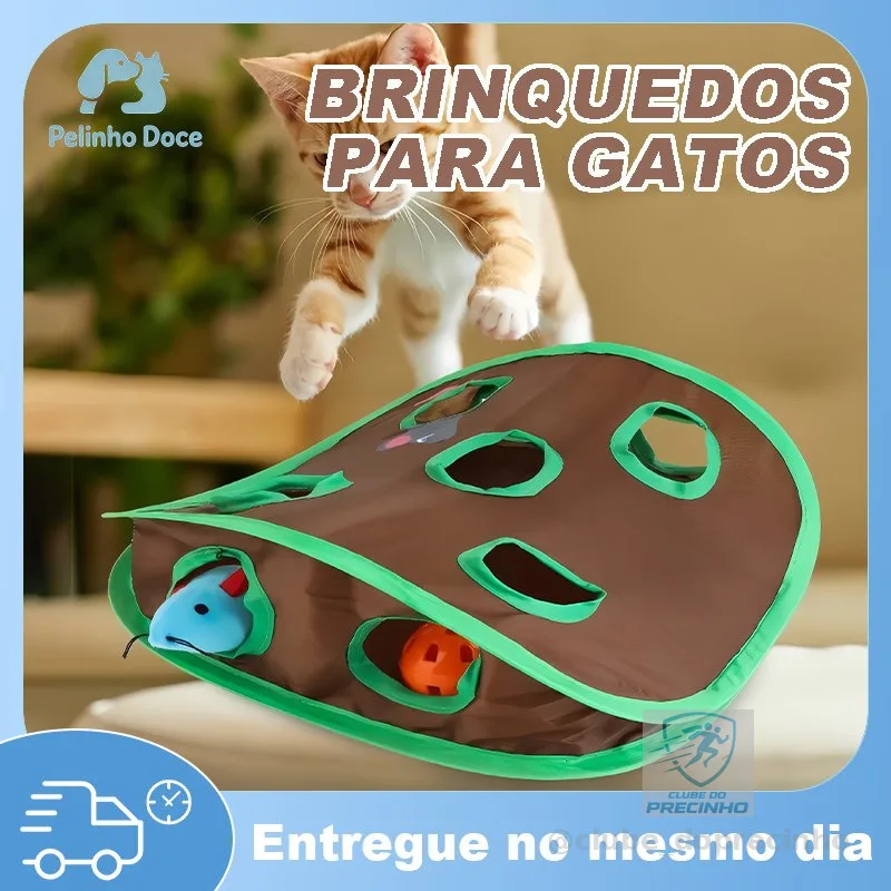 Brinquedo Para Gatos Esconderijo Toca Para Caça Interativo - Presente de Natal