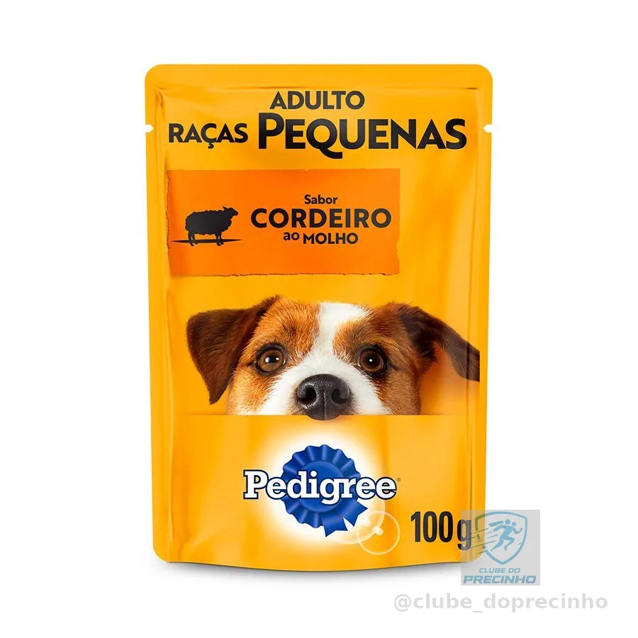 Ração Úmida Pedigree Sachê Cães Adultos Raças Pequenas Cordeiro ao Molho 100g