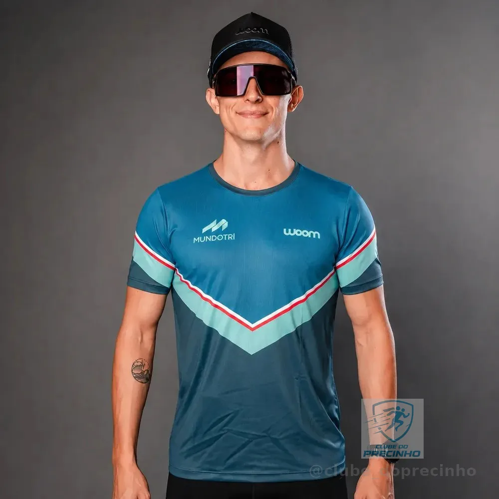 Camiseta Running Woom Mundotri Azul Azul P