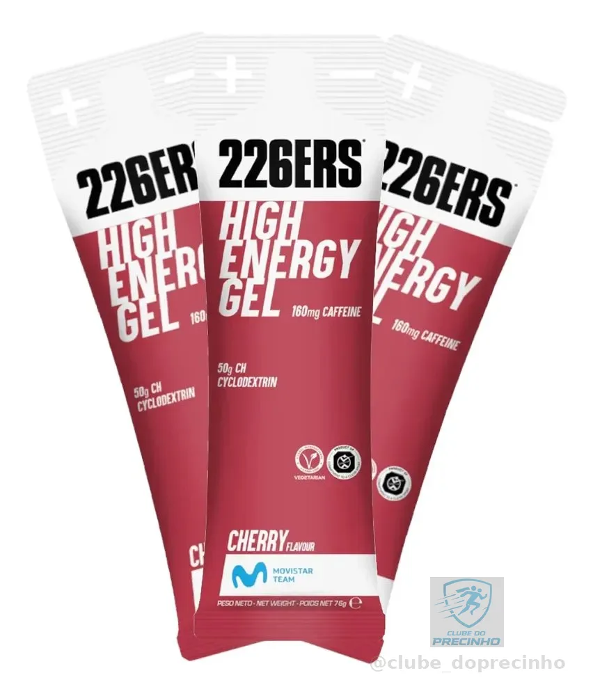 226ers High Energy Gel Kit 3 76g Cereja Promo Validade 30/09 Cereja
