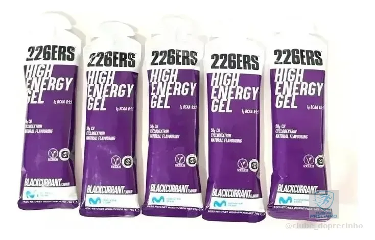 5 Geis 226ers High Energy 76g Sabor Groselha Negra 1g Bcaa Roselha Negra