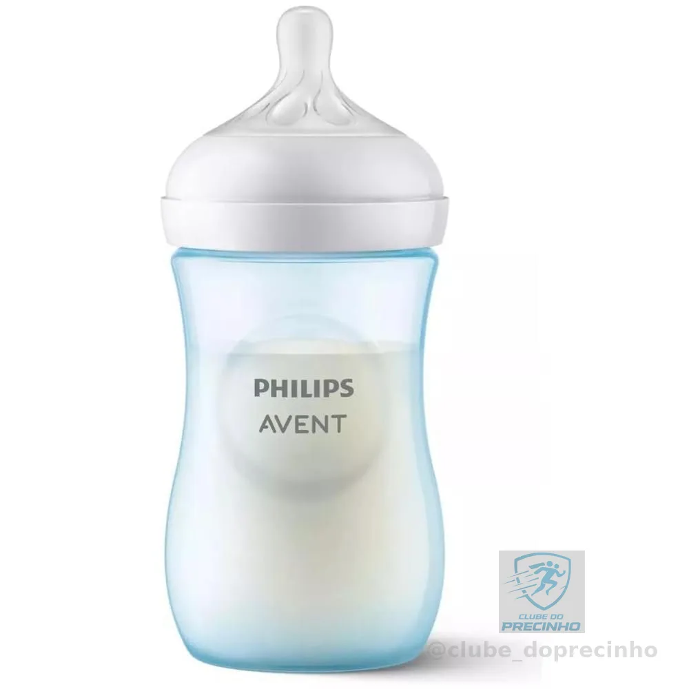 Philips Avent Mamadeira Pétala 3.0 9oz/260ml com bico de fluxo médio (Fluxo 3), Azul, SCY903/21