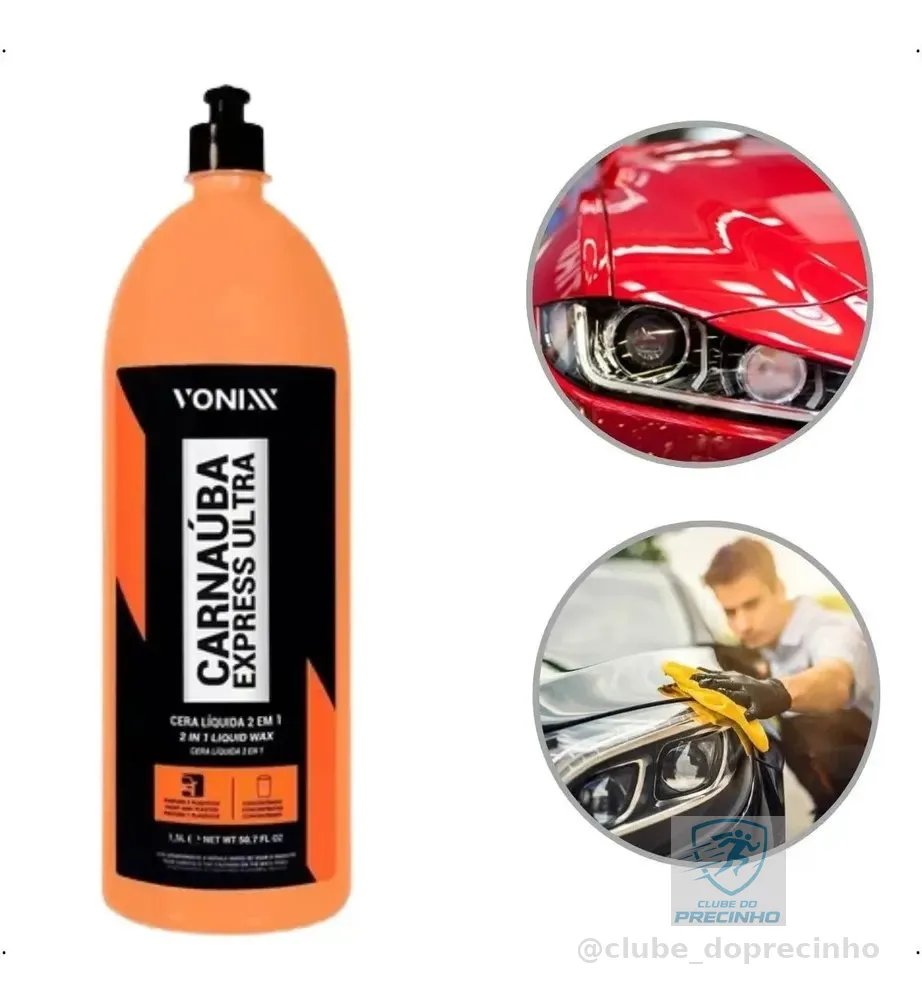 Cera Líquida Automotiva Carnauba Express Vonixx 1,5 Litros