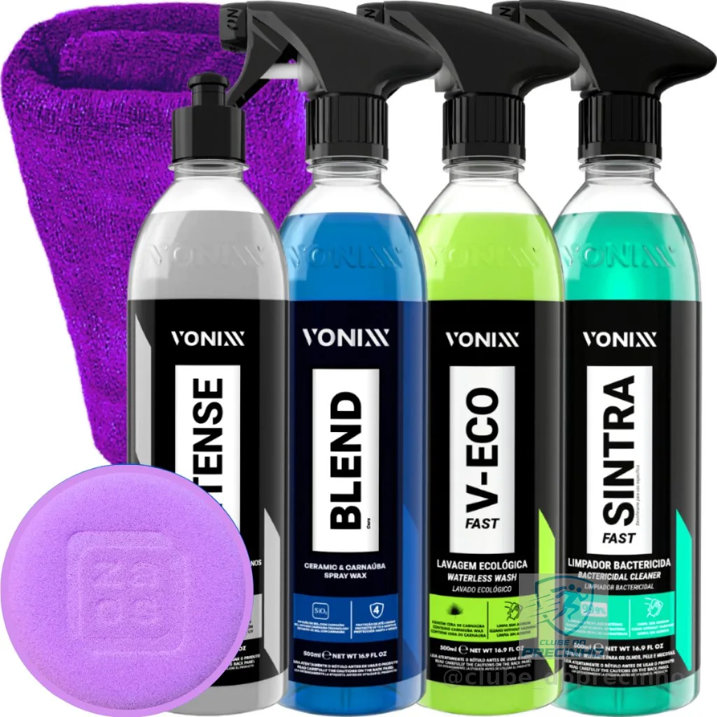 Kit Limpeza Automotiva Lavagem A Seco Profissional Vonixx
