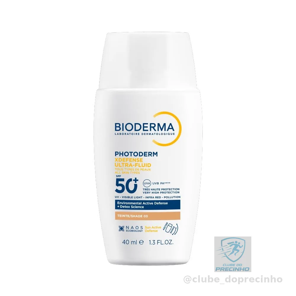 BIODERMA Protetor Solar Facial Ultrafluido Photoderm XDefense FPS 60 Médio Cor 3 40ml
