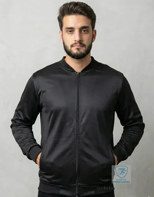 Jaqueta Masculina Bomber Chimpa Com Zíper E Bolsos