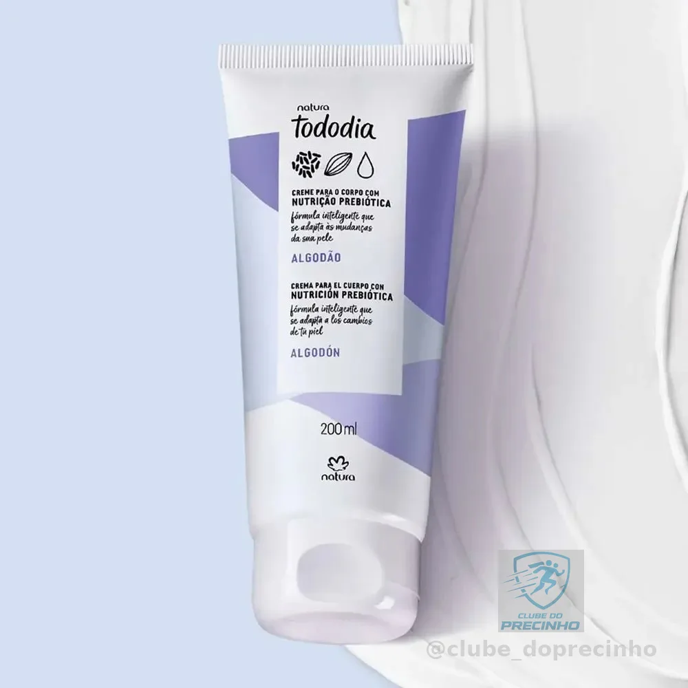 Creme Nutritivo para o Corpo Natura Tododia Algodão 200ml
