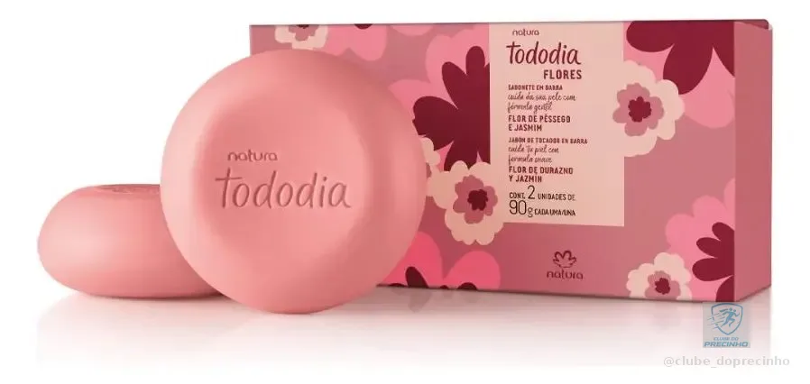 Sabonete Em Barra Natura Tododia Flores E Jasmim 2un 90g