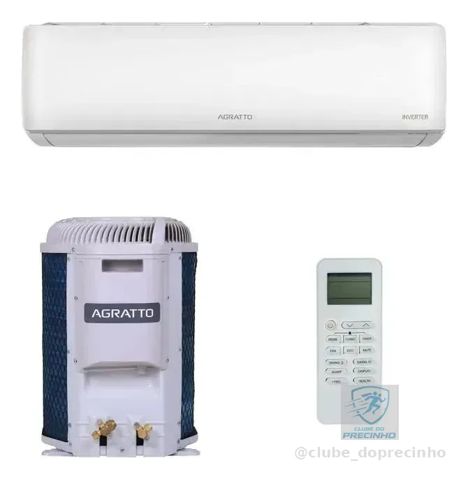Ar Condicionado Split Hi Wall Agratto Zen Top Inverter 12.000 Btus Frio R-32