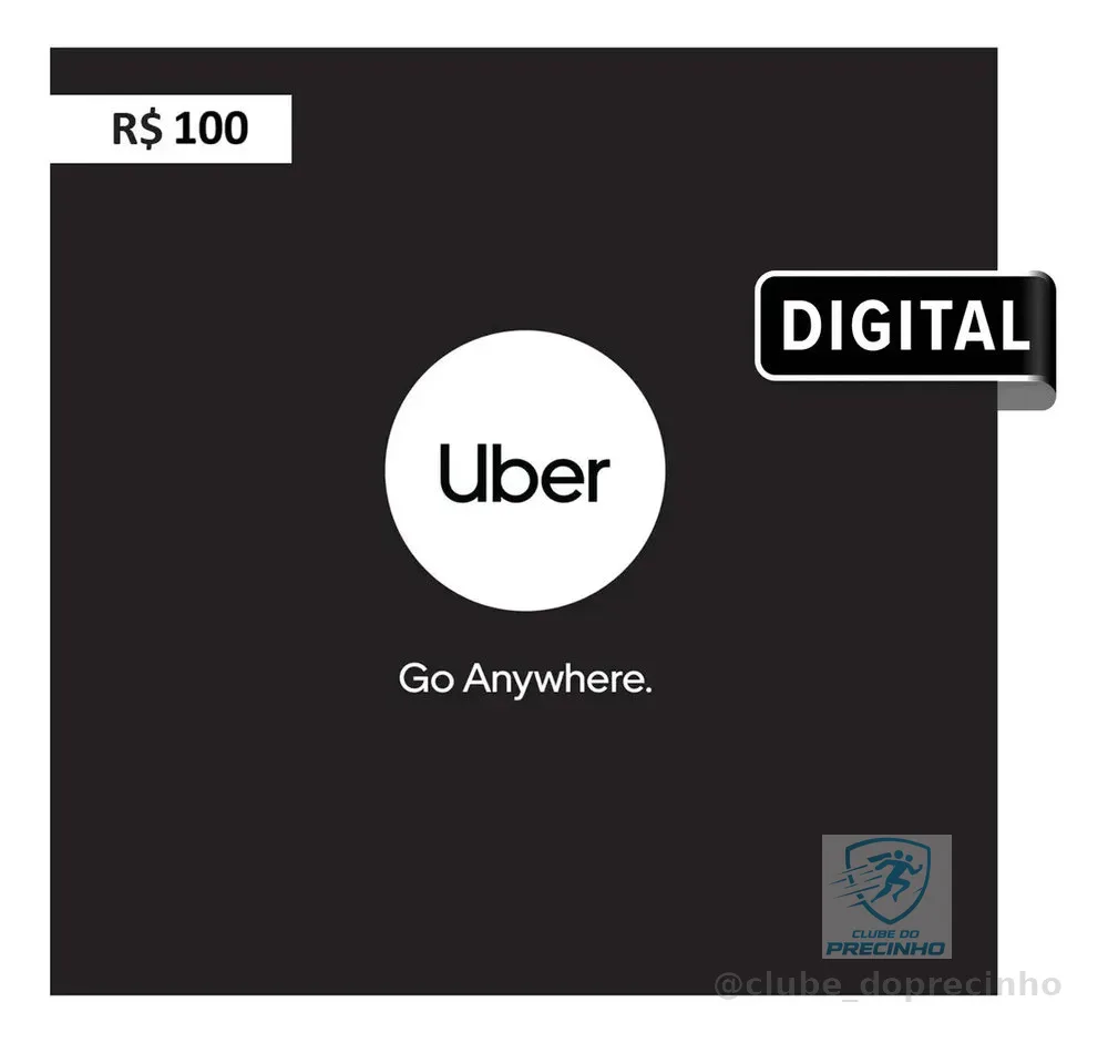 Uber Gift Card R$100 (digital)