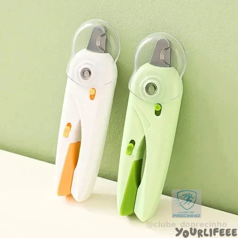 Cortador de Unhas Pet | Alicate + Lixa + Led + Tesoura | Para Cães e Gatos