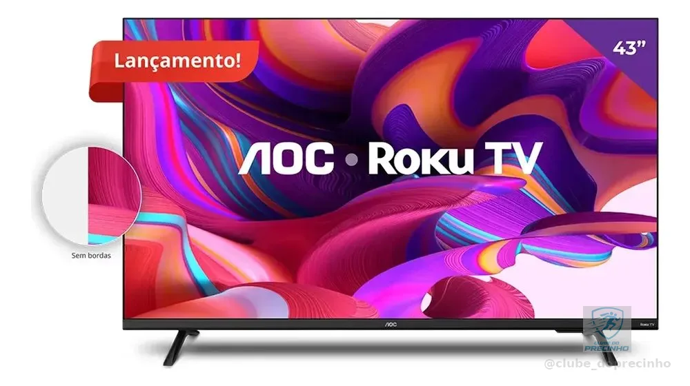 Smart Tv 43" Full Hd Com Roku Tv 43s5135/78g Aoc Bivolt