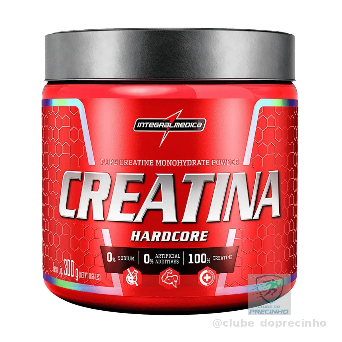 Integralmedica Creatina em Pó Hardcore 100% Pura e Monohidratada 300g