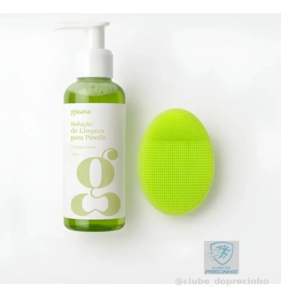 Kit De Limpeza Limpa Pincel Maquiagem Sabonete E Esponja Cor Verde