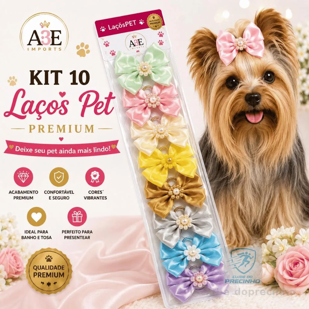 Kit 10 /30 e 50 Laços Pet Premium Cachorro Gato Acessórios Banho e Tosa/ halloween Natal candy color