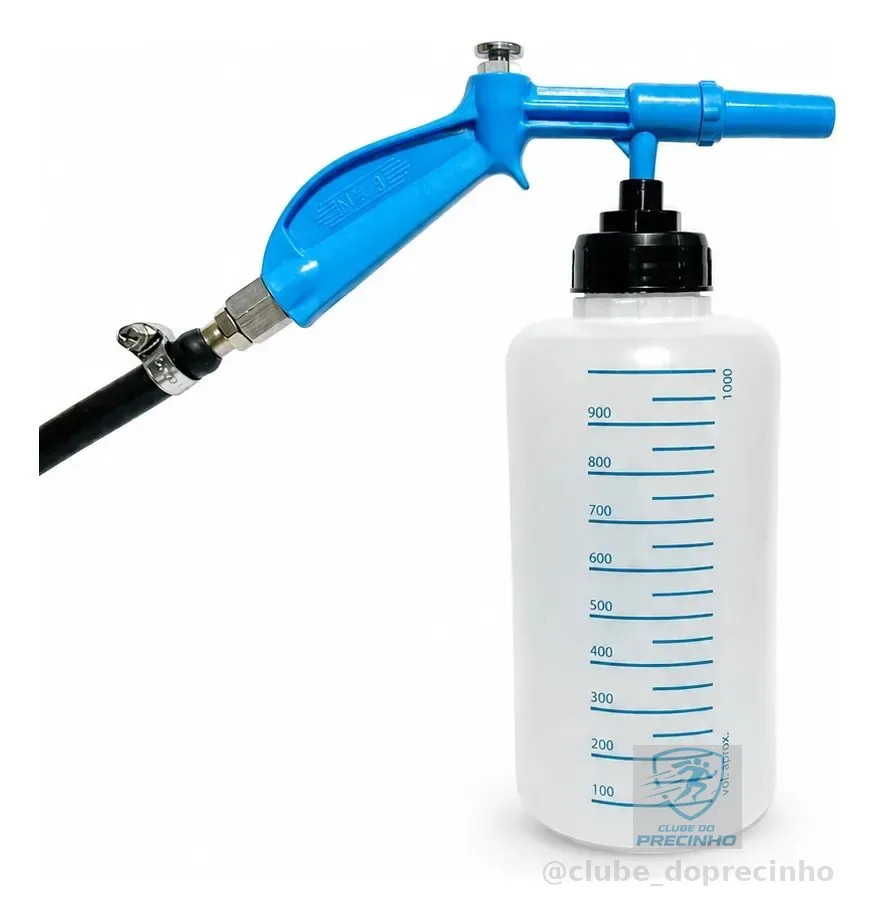 Pistola Pulverizadora Compressor + Frasco 1l Espumajet Azul Na